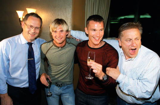 Lars Lagerbäck, Andreas Andersson, Patrik Andersson och