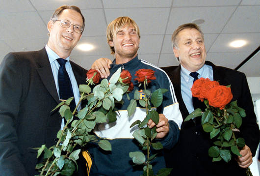 Tommy Söderberg och Lars Lagerbäck, förbundskapten