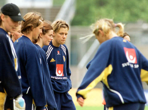 Fotboll, Malin Andersson, Malin Moström och Ulrika Björn