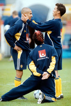 Henrik Larsson, Daniel Andersson och Fredrik Ljungberg