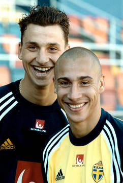 Zlatan Ibrahimovic och Henrik Larsson, Sverige