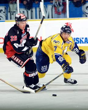 Mikael Wahlberg, Malmö och Per Gustavsson, HV 71