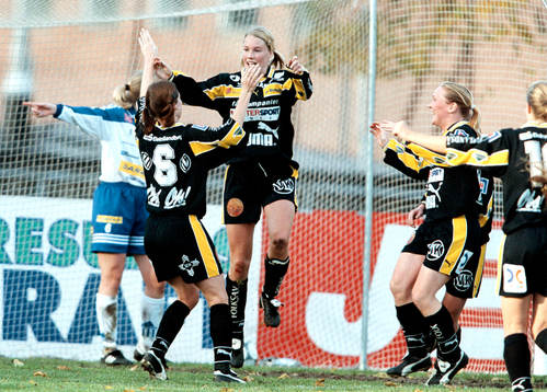Malin Moström, Hanna Marklund och Frida Östberg i en