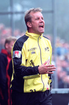 Fotboll, Superettan, Mjällby, tränare Hans Larsson