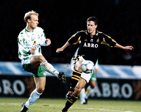 Fotboll, Allsvenskan, AIK - Hammarby. Mikael Andersson,