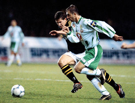 Fotboll, Allsvenskan, AIK - Hammarby. Thomas Lagerlöf, AIK