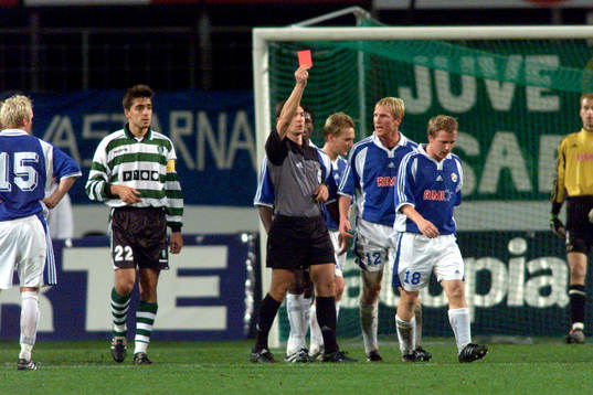 fotboll, Uefa-Cupen, Halmstad - Sporting Portugal (Sporting