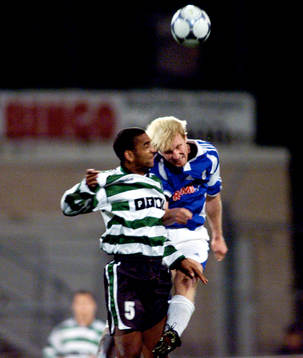 fotboll, Uefa-Cupen, Halmstad - Sporting Portugal (Sporting