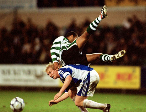 fotboll, Uefa-Cupen, Halmstad - Sporting Portugal (Sporting