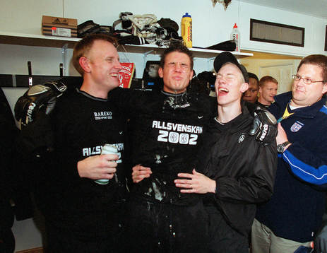 Klara för allsvenskan! Fr vänster, Mats Svensson, Danijel