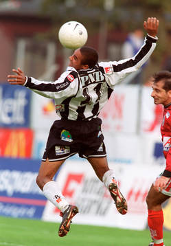 landskrona är klara för Allsvenskan. Matchens gigant var