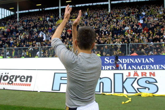 Nebojsa Novakovic och supporter, AIK