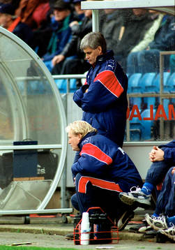 Nanne Bergstrand, tränare och Jörgen Lennartsson,