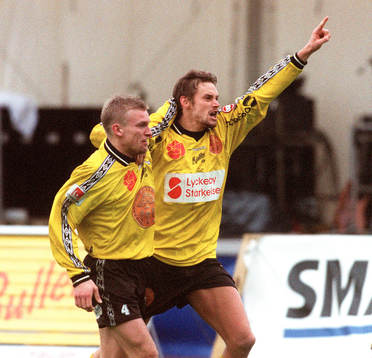 Mjällby, Torbjörn Nilsson och målskytten Marcus