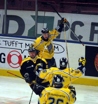 Ishockey, Elitserien. AIK- HV71. HV71 jubel