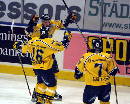 Ishockey, Elitserien. AIK- HV71. HV71 jubel