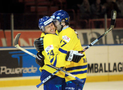 Thomas Rhodin och Mathias Johansson, Sverige jublar