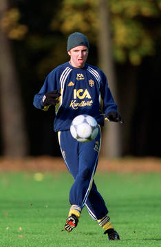 Fotboll, Sverige, U21, Träning, Nils-Eric Johansson