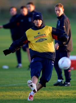 Fotboll, Englands träning, David Beckham