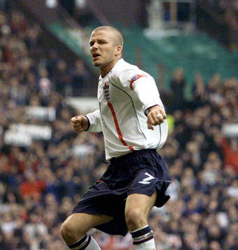 David Beckham, England, jubel