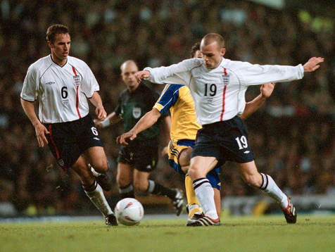 Danny Murphy och Gareth Southgate, England