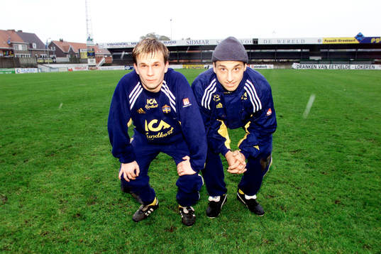 Fotboll, U21, Tobias Linderoth och Zlatan Ibrahimovic