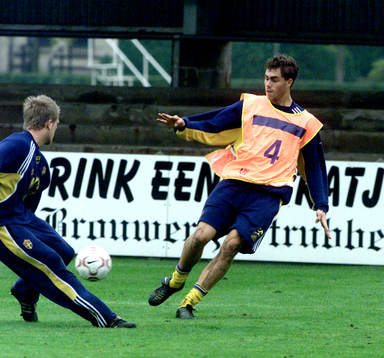 Fotboll, U21, EM-Kval, Förhands, Sverige, Johan Elmander