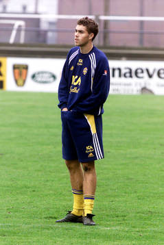 Fotboll, U21, EM-Kval, Förhands, Sverige, Johan Elmander
