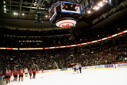 Arena, rink, storbildstv