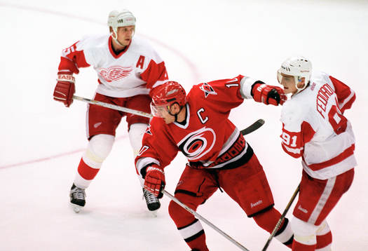 Nicklas Lidström, Sergei fedorov, Detroit och Ron Francis,