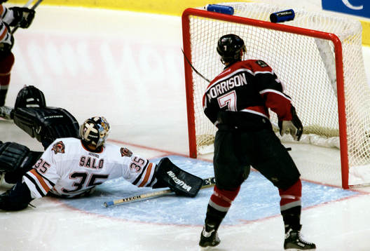 Ishockey, NHL, Vancouver - Edmonton. Tommy Salo, Edmonton