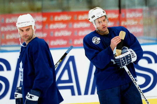 Ishockey, NHL, träning, Toronto. Mikael Renberg och
