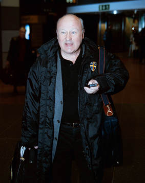 Fotboll, SvFF ordf Lars-Åke Lagrell har landat på Arlanda
