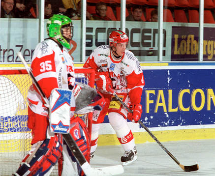 Tommi Rajamäki och Kimmo Kapanen, målvakt Timrå