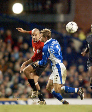 Juan Veron, Man Utd och Niclas Alexandersson, Everton