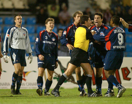 Fredrik Larsson, målvakt och Jozo Matovac, Helsingborg.