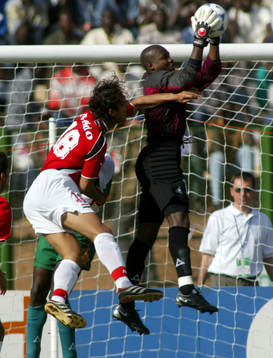 Egypten - Senegal. Mario T. Sylva, målvakt, Senegal och