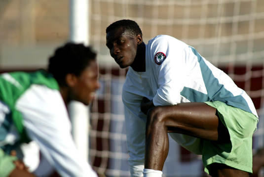 Nigeria, träning. Victor Agali