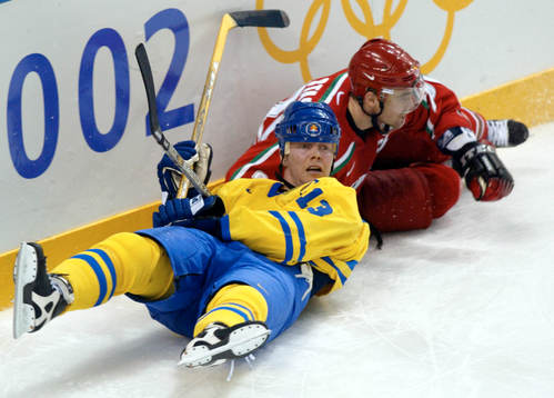 Sverige - Vitryssland: Mats Sundin, Sverige på fall