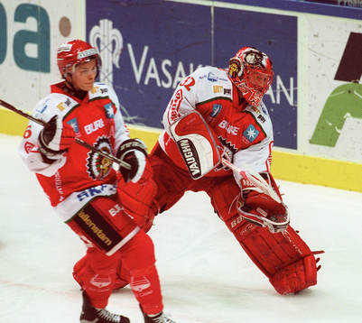 Magnus Johansson och Petter Rönnqvist, målvakt Frölunda