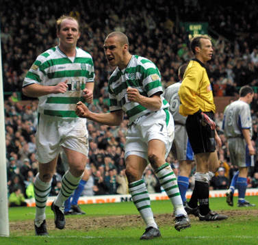 Henrik Larsson, Celtic, jublar