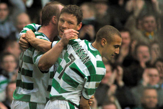Henrik Larsson, Celtic, jublar
