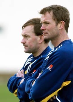 Torbjörn Nilsson, förbundskapten och Stig Fredriksson,