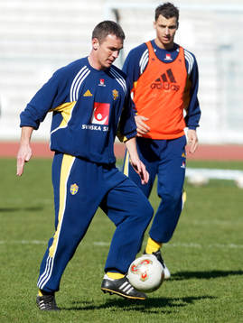 Patrik Andersson och Zlatan Ibrahimovic