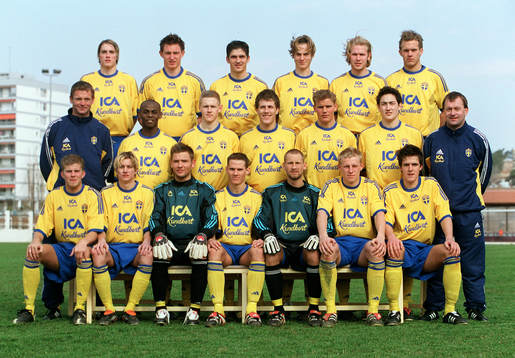 Bakre raden fr v, Lars Nilsson, Kim Källström, Bojan