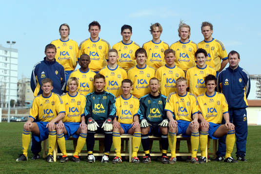 Bakre raden fr v, Lars Nilsson, Kim Källström, Bojan
