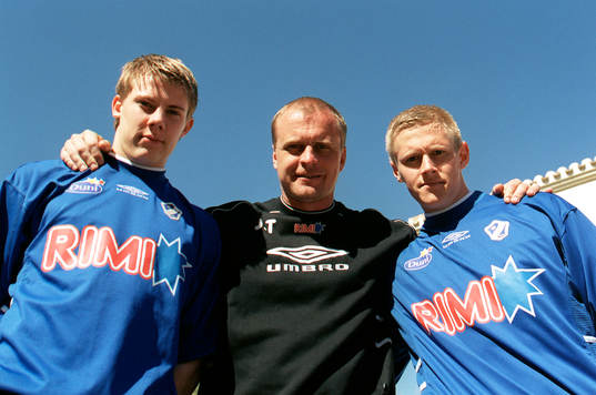 Jonas Thern, tränare, Halmstad, med "sina" Värnamo