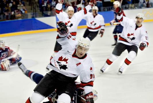 OS, Ishockey, final, Guld, till Kanada, 5-2 genom Joe