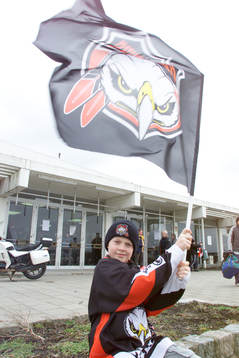 Supporter, Malmö. Flagga