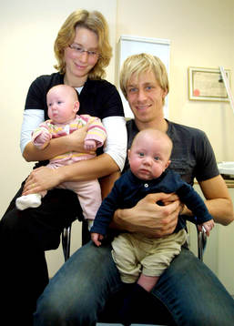 Fotboll, Mattias Asper med sin familj